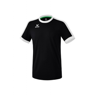 Erima Sport-Tshirt Trikot Retro Star (100% Polyester) schwarz/weiss Herren